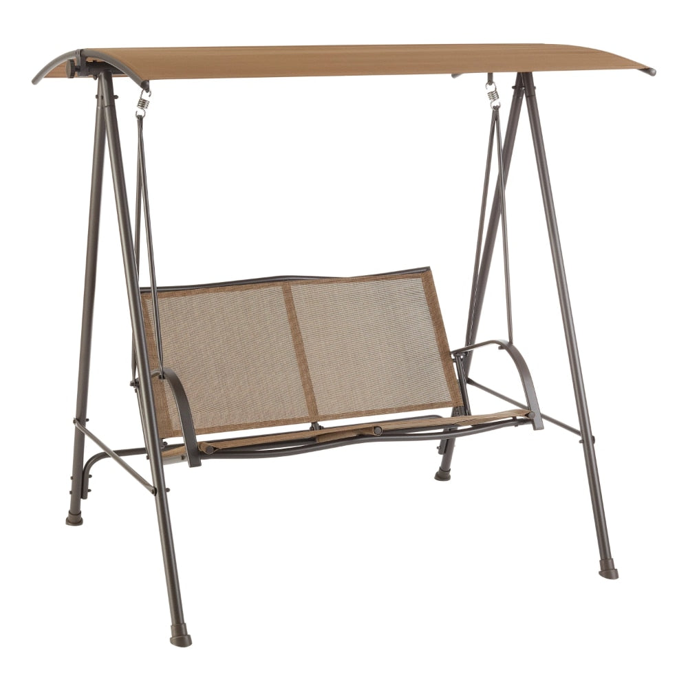 2 Person Canopy Steel Porch Swing