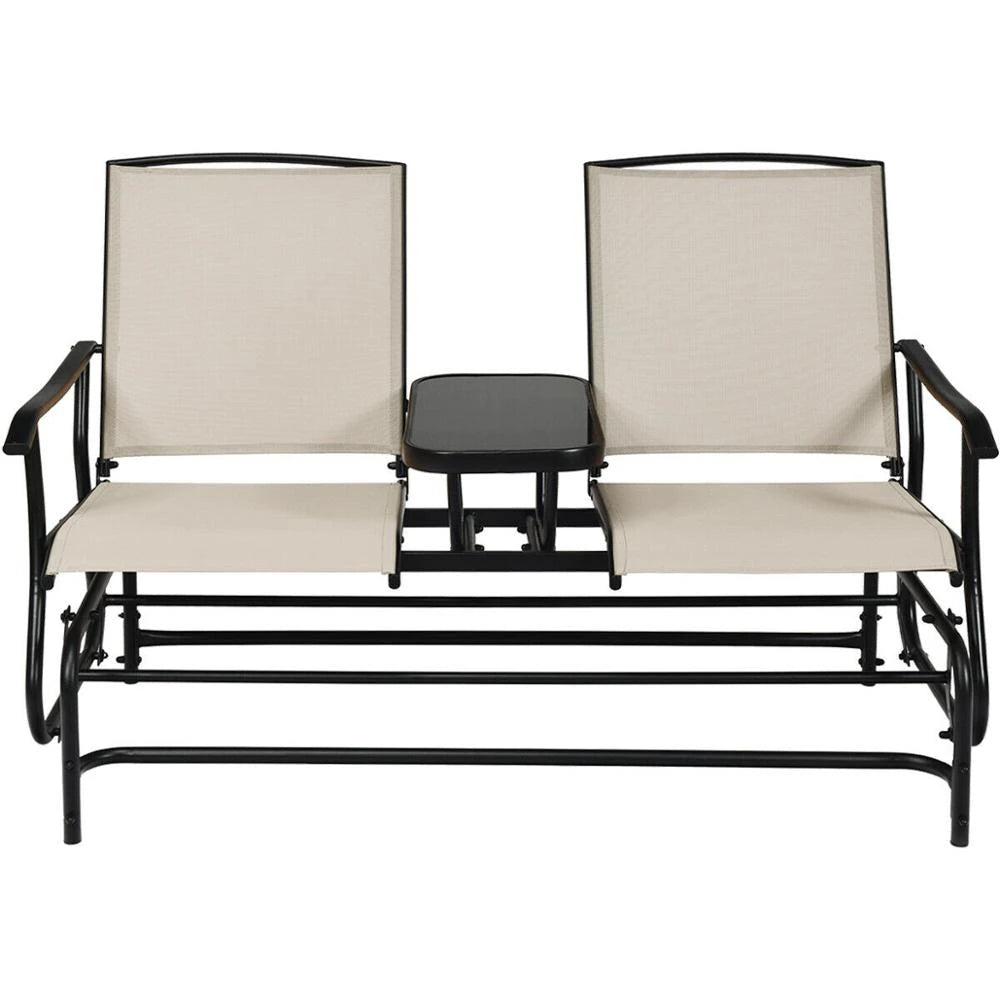 2 Person Outdoor Patio Double Glider Chair