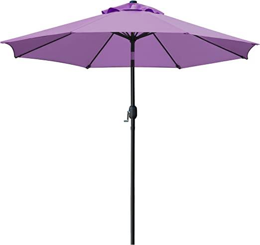 Sunnyglade 9 Inch Patio Umbrella Outdoor Table Umbrella with 8 Sturdy Ribs