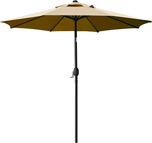 Sunnyglade 9 Inch Patio Umbrella Outdoor Table Umbrella with 8 Sturdy Ribs