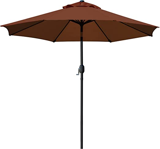 Sunnyglade 9 Inch Patio Umbrella Outdoor Table Umbrella with 8 Sturdy Ribs