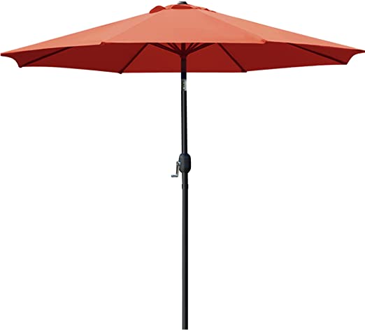 Sunnyglade 9 Inch Patio Umbrella Outdoor Table Umbrella with 8 Sturdy Ribs
