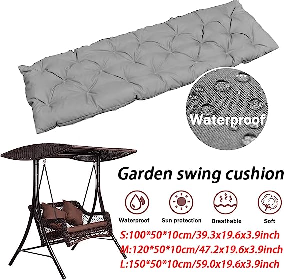 Waterproof Indoor or Outdoor Garden Bench Seat Cushions