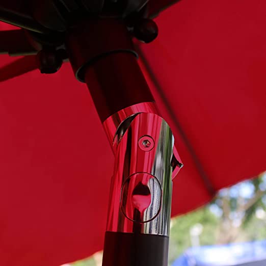 Sunnyglade 9 Inch Patio Umbrella Outdoor Table Umbrella with 8 Sturdy Ribs