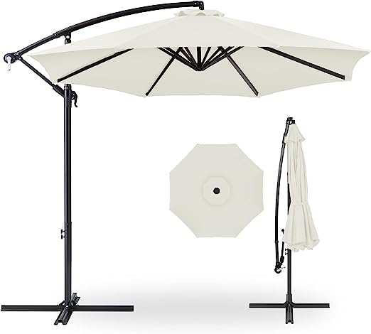 Best Choice Products 10ft Offset Hanging Market Patio Umbrella, Easy Tilt Adjustment