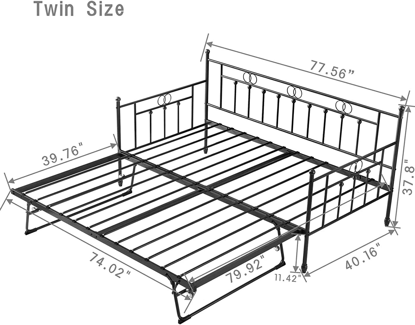 Daybed with Pop Up Trundle