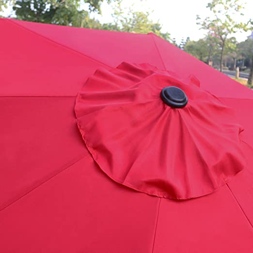 Sunnyglade 9 Inch Patio Umbrella Outdoor Table Umbrella with 8 Sturdy Ribs