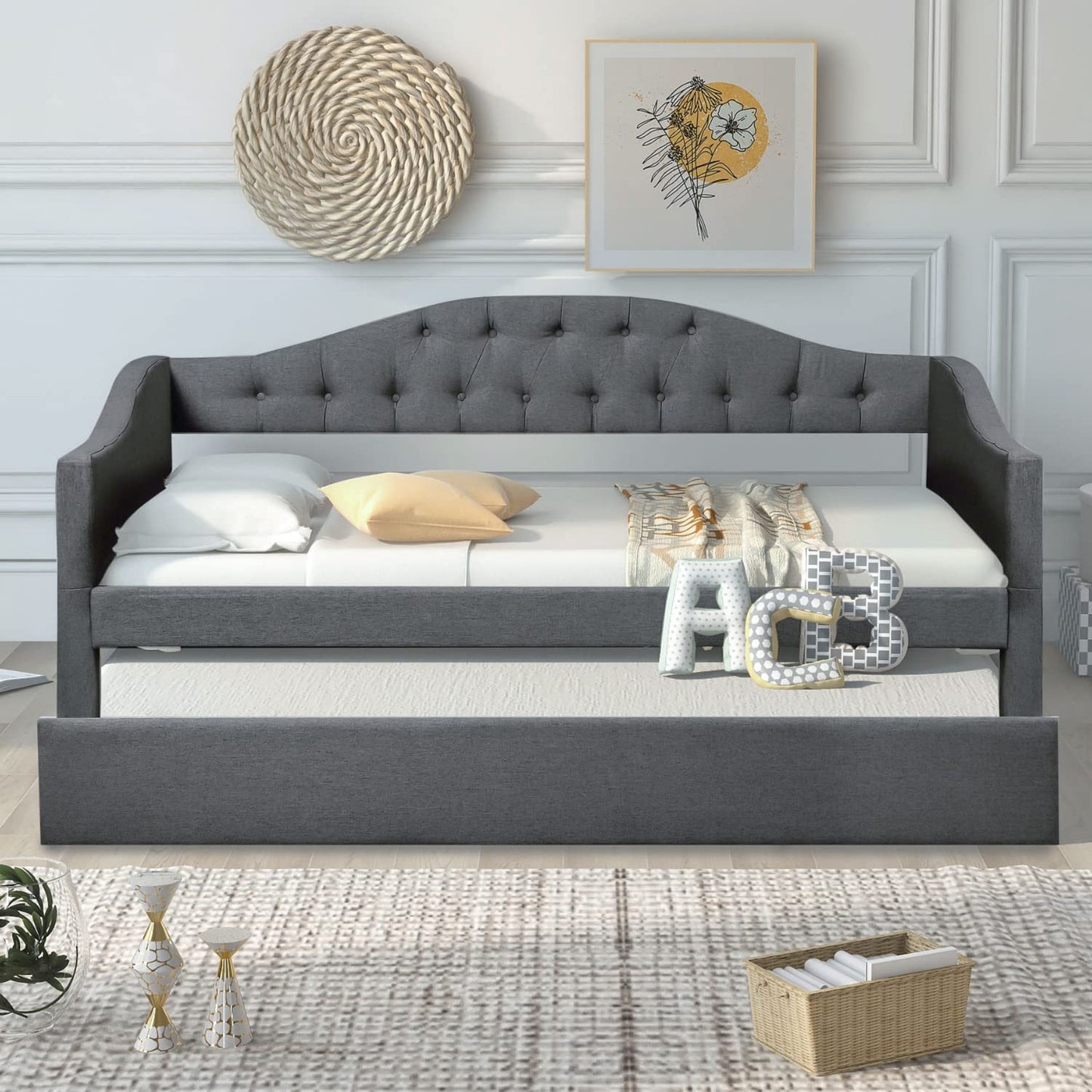 Twin Day Bed with Twin Size Trundle
