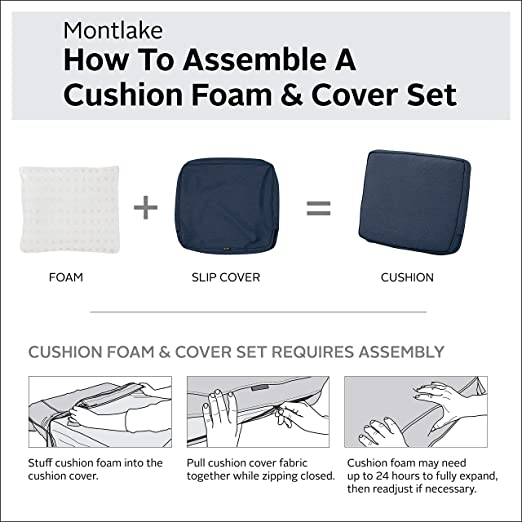 Classic Accessories Montlake FadeSafe Water Resistant 59 x 18 x 3 Inch Outdoor Bench Settee Cushion