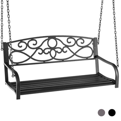 Outdoor Swing Metal Porch Chair with Chains