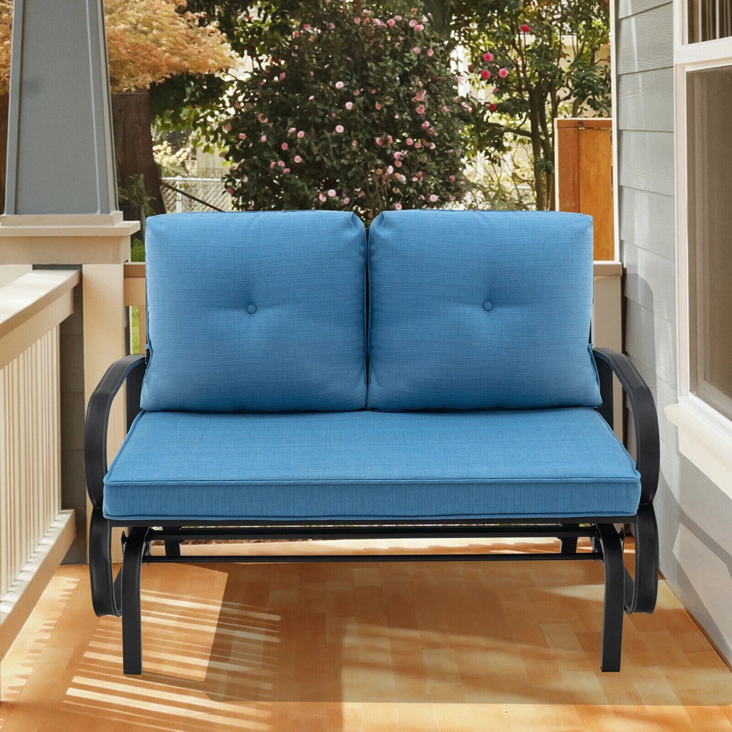 2-Person Glider Bench Rocking Loveseat