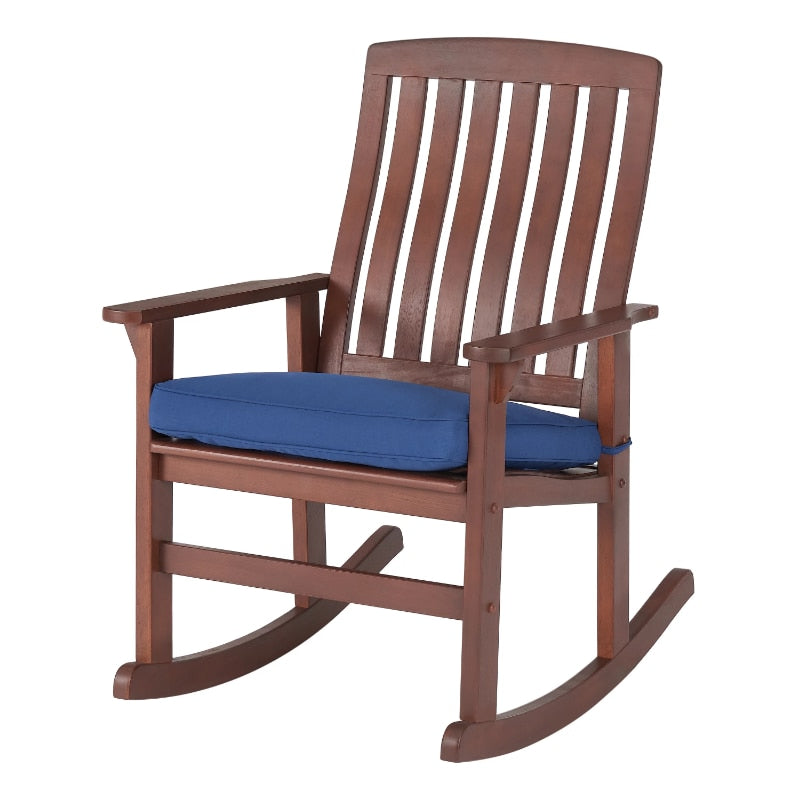 Wood Rocking Patio Brown Chair