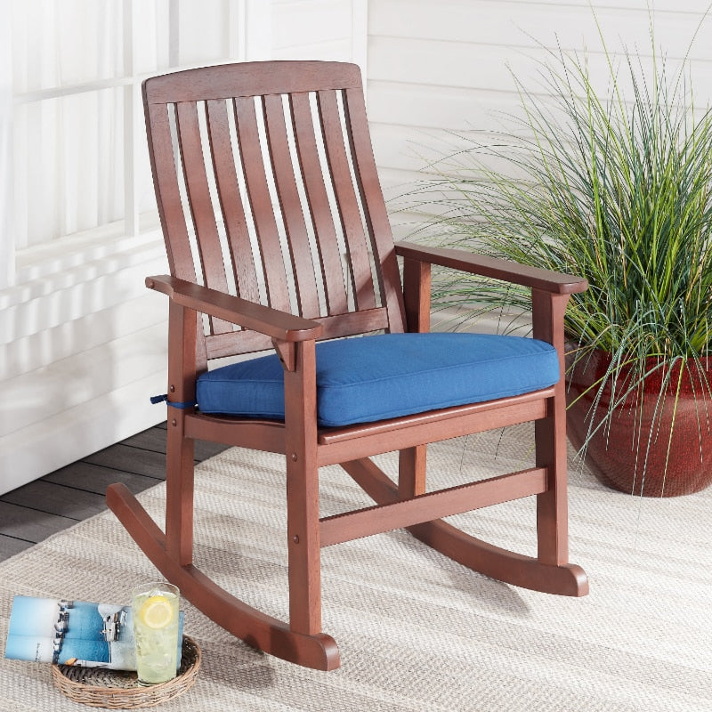 Wood Rocking Patio Brown Chair