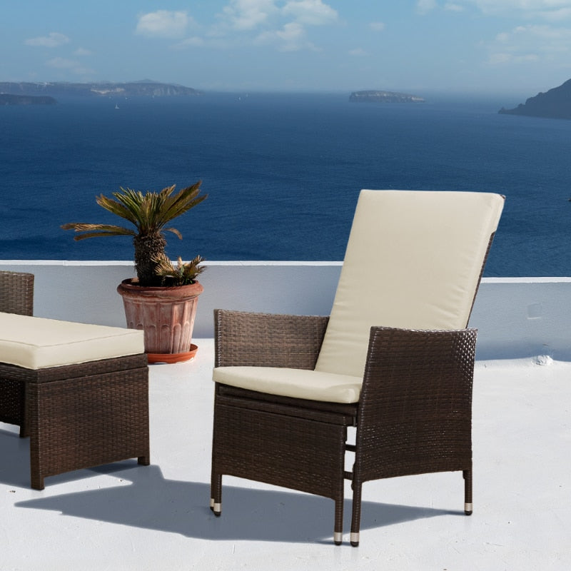 Home Outdoor Rattan Patio Lounge Chair