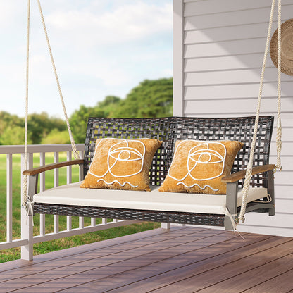2-Person Rattan Hanging Porch