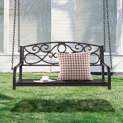 Outdoor Swing Metal Porch Chair with Chains