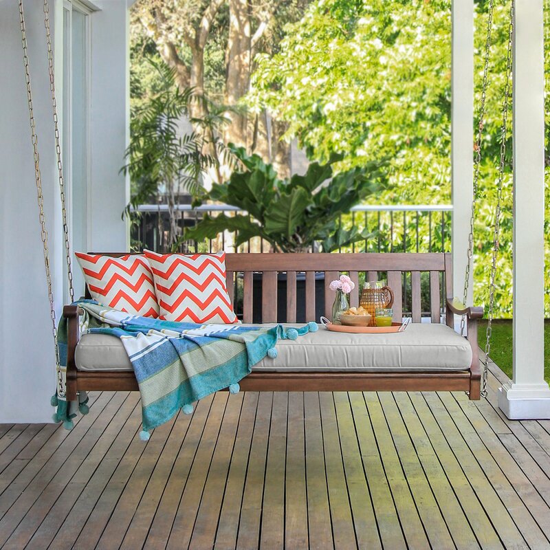 Wrenn Mahogany Solid Wood Porch Swing