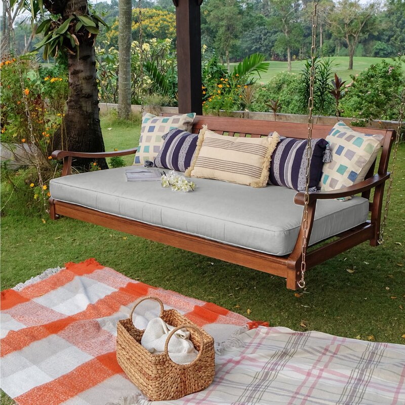 Wrenn Mahogany Solid Wood Porch Swing