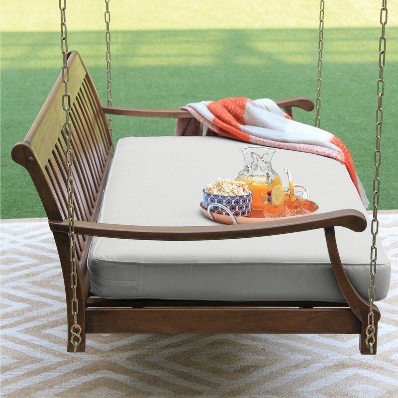 Wrenn Mahogany Solid Wood Porch Swing
