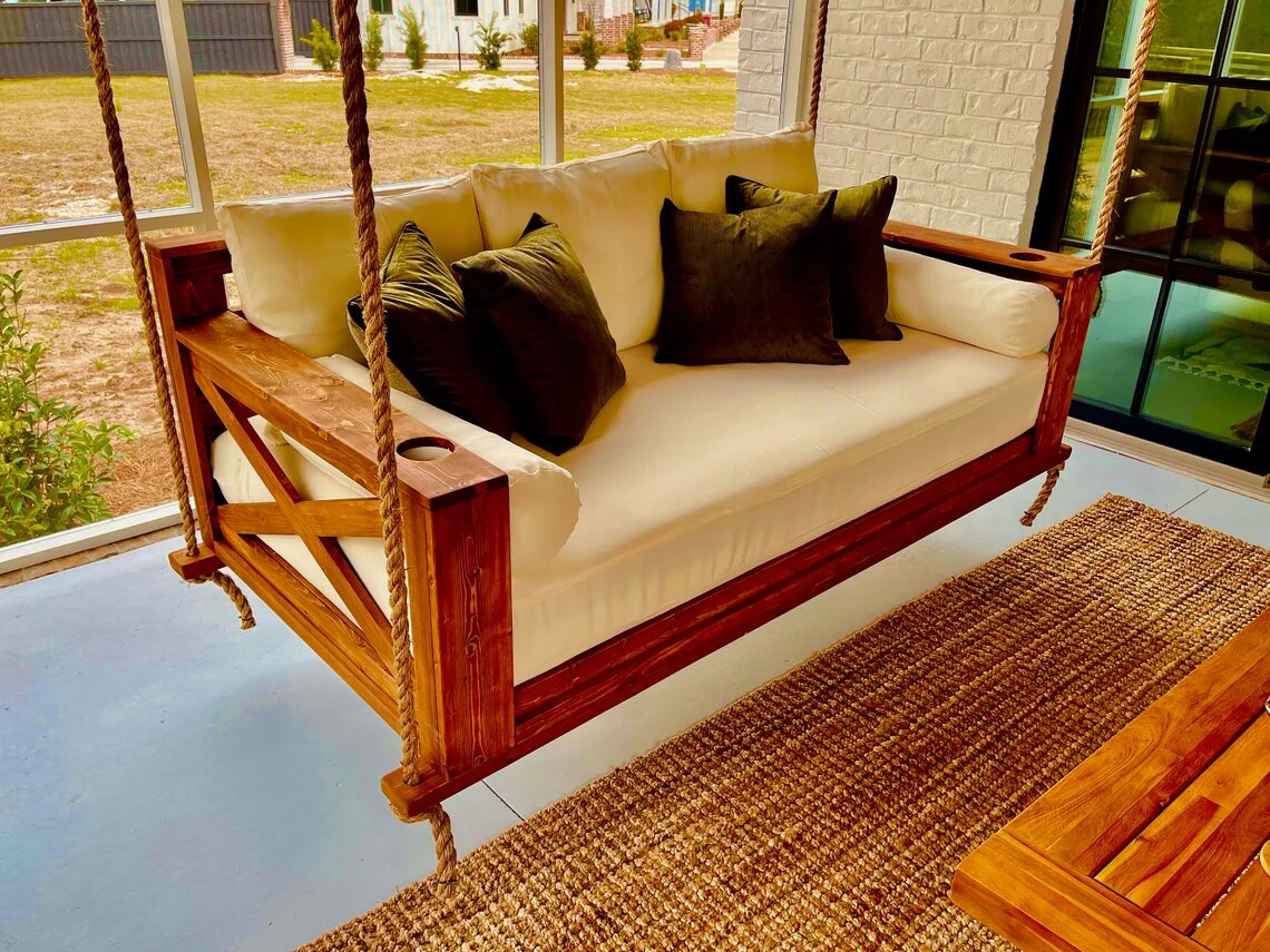 Farmhouse Bed Swings, Handcrafted Customized