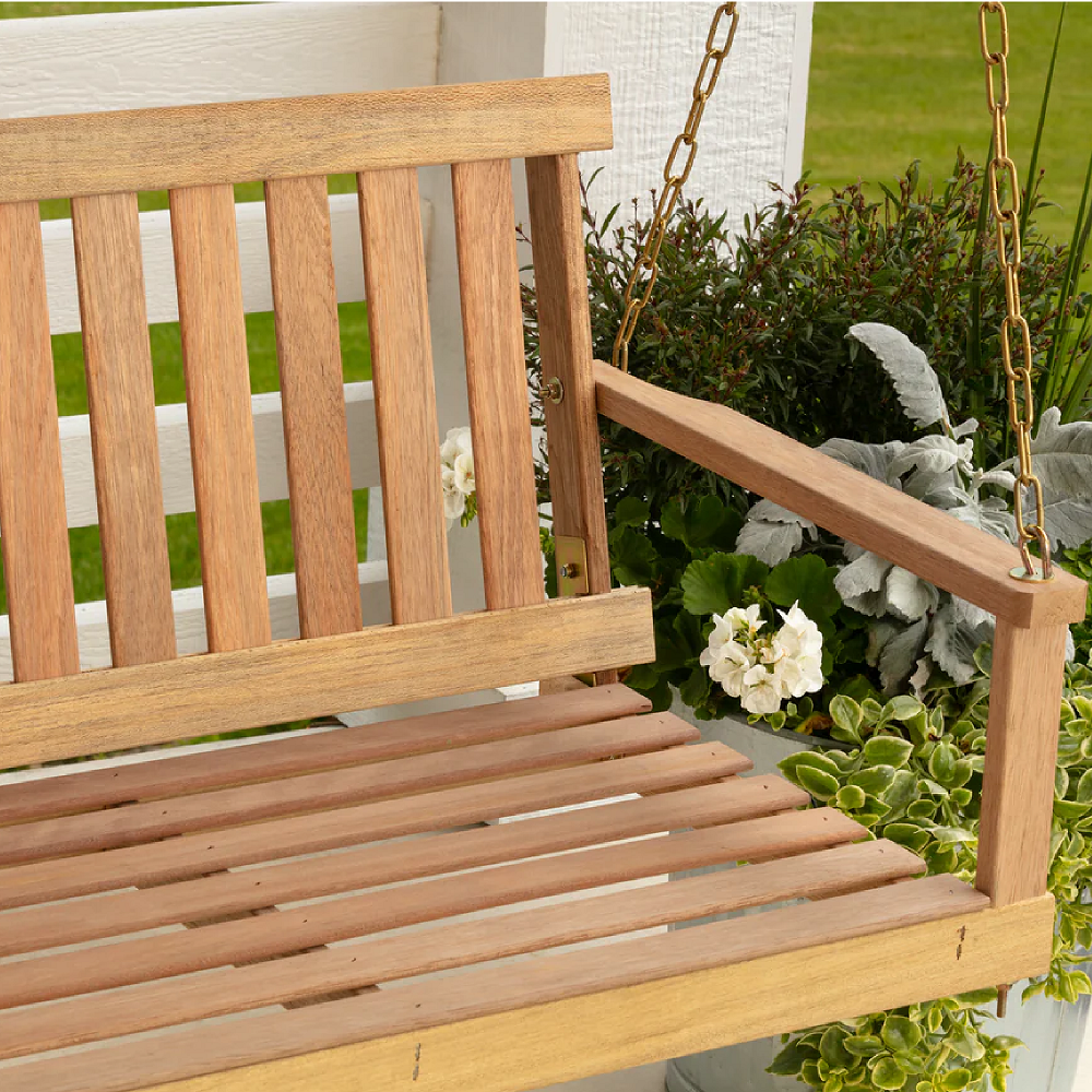 Amish Style Hardwood Porch Swing with Chains