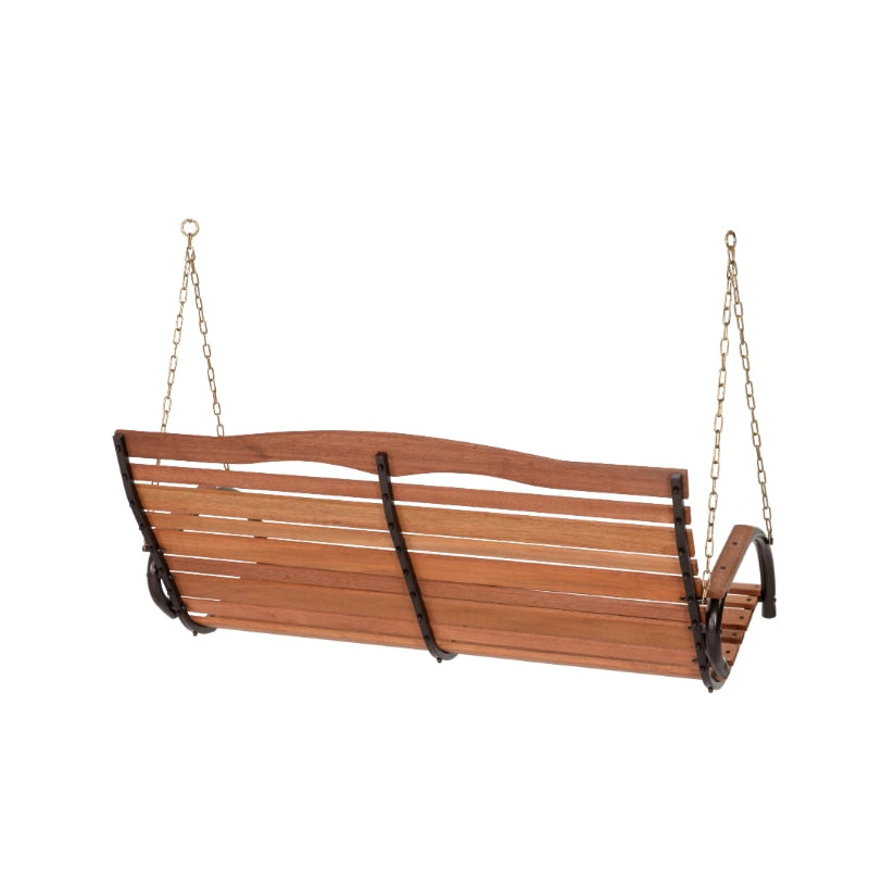 Hardwood High Back Porch Swing with Chains